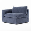 Divani Casa Kinsey Modern Blue Fabric Modular Left Facing Seat Model VGKK-KF.8035-LAF1.5-NAVY