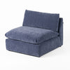 Divani Casa Kinsey Modern Blue Fabric Modular Armless Seat Model VGKK-KF.8035-1.5SEAT-NAVY