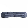Divani Casa Kinsey Modern Blue Fabric Modular Left Facing Seat Model VGKK-KF.8035-LAF1.5-NAVY