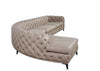 Divani Casa Kohl Contemporary Tan Raf Curved Shape Sectional Sofa With Chaise Model VGEV2179-TAN-RAF-SECT
