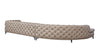Divani Casa Kohl Contemporary Tan Laf Curved Shape Sectional Sofa With Chaise Model VGEV2179-TAN-LAF-SECT