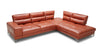 Divani Casa Kudos Modern Cognac Raf Chaise Sectional Sofa Model VGKK5309-RAF-SECT