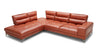 Divani Casa Kudos Modern Cognac Laf Chaise Sectional Sofa Model VGKK5309-LAF-SECT