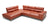 Divani Casa Kudos Modern Cognac Laf Chaise Sectional Sofa Model VGKK5309-LAF-SECT