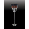 Furniture of America Jada Chrome/Black Glam Floor Lamp Model L76733BK-F