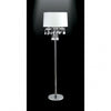 Furniture of America Jada Chrome/White Glam Floor Lamp Model L76733WH-F