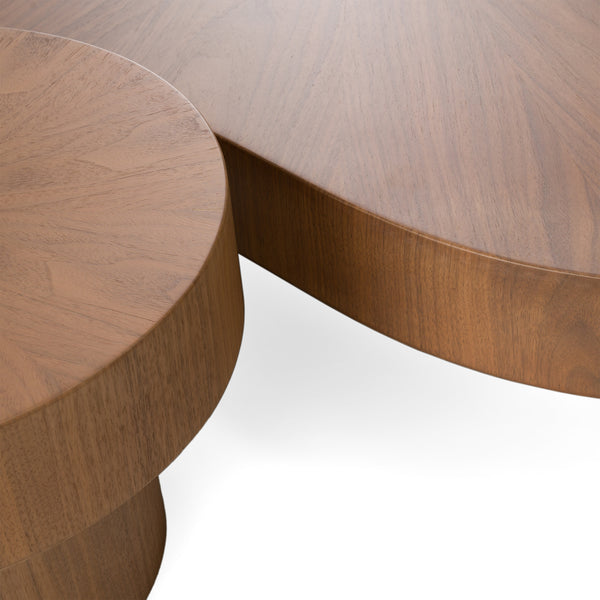 Larch Modern Walnut Nesting Table Set