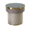 Modrest Larry Glass & Gold Accent End Table Model VGODLZ-246E-GOLD-ET