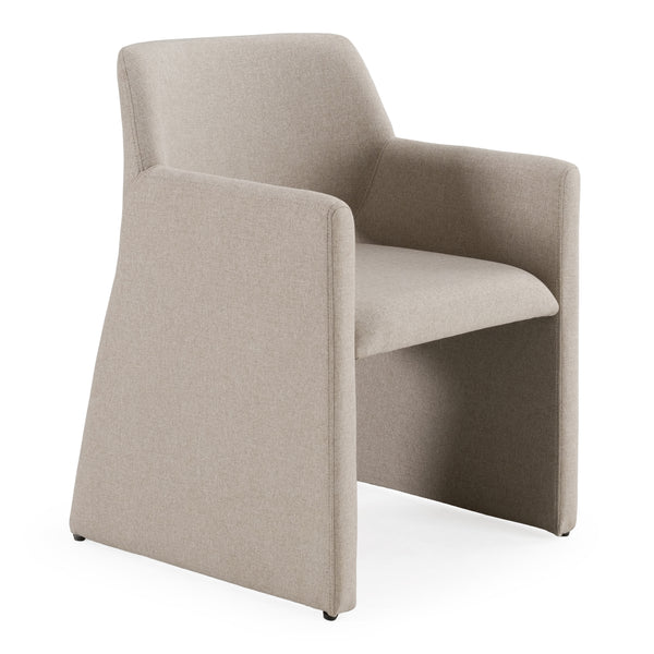 Lasara Modern Beige Fabric Dining Chair