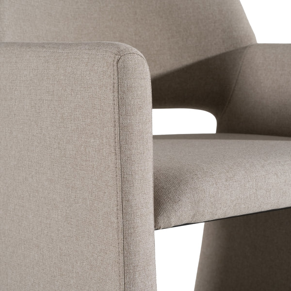 Lasara Modern Beige Fabric Dining Chair