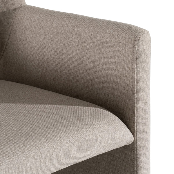 Lasara Modern Beige Fabric Dining Chair