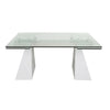 Modrest Latrobe Modern Extendable Quartz Stone & Glass Dining Table Model VGYFDT8765-5-DT-WHT