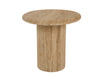 Modrest Lavaca Modern Travertine Marble Round End Table Model VGBR-SBA-4799RD
