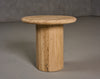 Modrest Lavaca Modern Travertine Marble Round End Table Model VGBR-SBA-4799RD