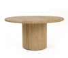 Modrest Lavaca Modern Travertine Marble Round Coffee Table Model VGBR-SBA-4800-CTSM