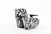 Modrest Leana Modern Black & White Fabric Accent Chair Model VGOD-ZW-23073-BLKWHT