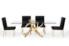 Modrest Legend Modern Glass & Gold Dining Table Model VGVCT8111-GLD
