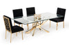 Modrest Legend Modern Glass & Gold Dining Table Model VGVCT8111-GLD