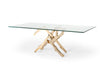 Modrest Legend Modern Glass & Gold Dining Table Model VGVCT8111-GLD