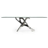 Modrest Legend Modern Glass & Stainless Steel Dining Table Model VGVCT8111-STL