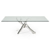 Modrest Legend Modern Glass & Stainless Steel Dining Table Model VGVCT8111-STL