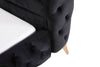 Modrest Legend Modern Black Velvet & Rosegold Bed Model VGVCBD8111-15-BLKROSE-BED