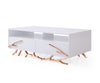 Modrest Legend Modern White & Rosegold Coffee Table Model VGVCCT8111-WHTX-RGOLD-CT