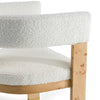 Modrest Letha Modern Cream Fabric & Burl Dining Chair Model VGMY-3805-AC-CRM