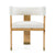 Modrest Letha Modern Cream Fabric & Burl Dining Chair Model VGMY-3805-AC-CRM
