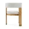 Modrest Letha Modern Cream Fabric & Burl Dining Chair Model VGMY-3805-AC-CRM