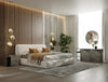 Modrest Liam Modern Ivory Fabric Upholstered Bed Model VGKK-KF.B2007-IVY