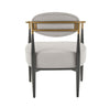 Modrest Liberty Modern Light Grey Fabric & Black & Gold Accent Chair Model VGDW-L-C500-009