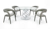Modrest Lilly Modern 12Mm Round Glass & White Dining Table Model VGNS-GD8800-12MM