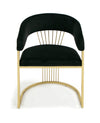 Modrest Linda Modern Black Velvet And Gold Dining Chair Model VGZA-Y429-BLK-DC