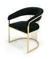 Modrest Linda Modern Black Velvet And Gold Dining Chair Model VGZA-Y429-BLK-DC