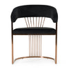Modrest Linda Modern Black Velvet And Rosegold Dining Chair Model VGZA-Y429-RG-BLK-DC
