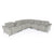 Divani Casa Lloyd Modern Grey Fabric Sectional With Recliners & Console Model VGKMKM510H-SECT-GRY