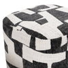 Divani Casa Loftis Modern Black & White Fabric Ottoman Model VGOD-24DY048-A