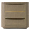 Modrest Lois Modern Beige Shagreen & Brass Nightstand Model VGVC-N2408