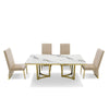 Modrest Loomis White Marble & Gold Dining Table Model VGZAT1301
