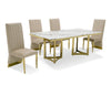 Modrest Loomis White Marble & Gold Dining Table Model VGZAT1301