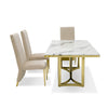 Modrest Loomis White Marble & Gold Dining Table Model VGZAT1301