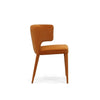 Modrest Lucero Modern Orange Velvet Dining Armchair Model VGYFDC1021F-ORG-DC