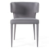 Modrest Lucero Modern Grey Velvet Arm Dining Chair Model VGYF-DC1021-GV