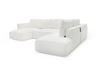 Divani Casa Lulu Modern White Fabric Modular Sectional Sofa With Left Facing Chaise Model VGSX-F22053-LAF-WHT