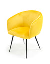 Modrest Luzerne Modern Yellow Velvet Dining Chair Model VGYFDC1041-YEL-DC