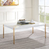 ACME Otrac White & Gold Coffee Table Model LV00034