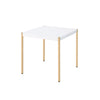 ACME Otrac White & Gold End Table Model LV00035