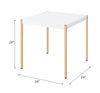 ACME Otrac White & Gold End Table Model LV00035