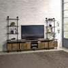 ACME Ensata II Rustic Oak & Black TV Stand Model LV00142